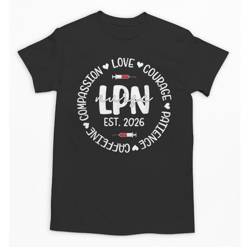 Licensed Practical Nurse Est 2026 LPN LVN Nursing Graduation Unisex T-Shirt - Best Gift Smart