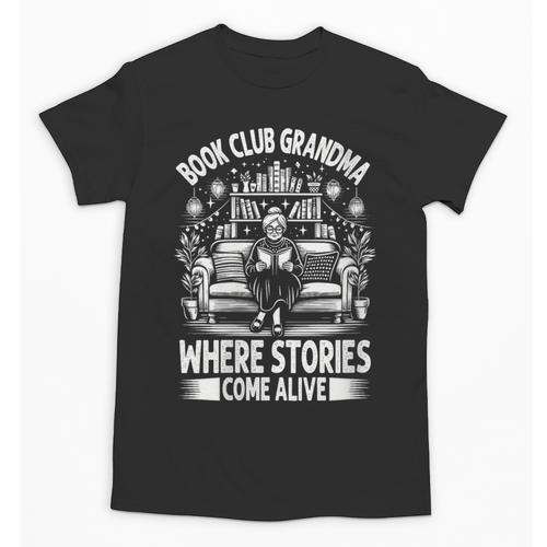 Literary Grandma Reading Club Book Lover Story Enthusiast Unisex T-Shirt - Bookorys