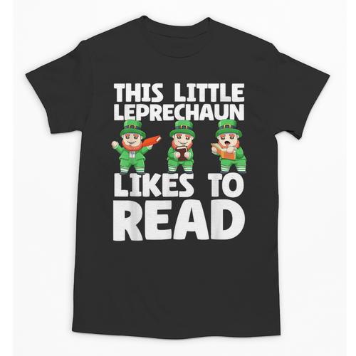 This Little Leprechaun Likes To Read St Patrick's Day Book Unisex T-Shirt - Bookorys CA