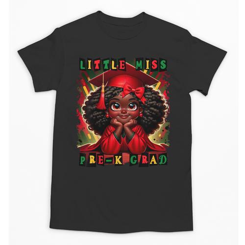 Little Miss Pre-K Grad 2026 Girl Preschool Graduation Unisex T-Shirt - Best Gift Smart