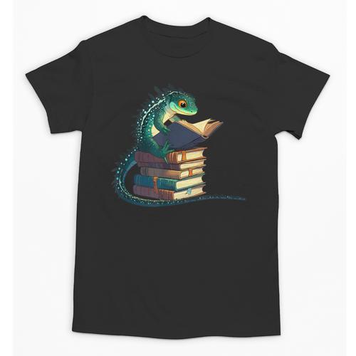 Lizard Reading Book Librarian Bookworm Reader Read Unisex T-Shirt - Bookorys AU