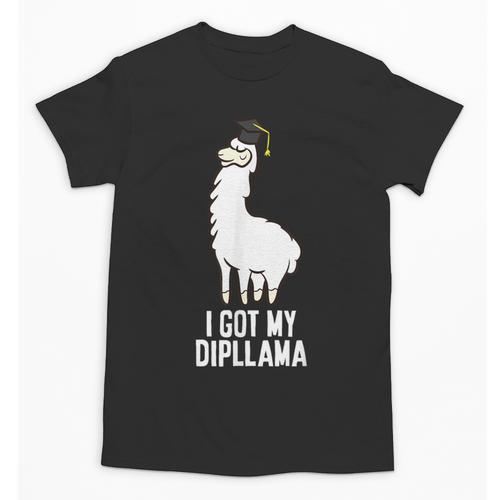 LLama Graduation I Got My Dipllama Cute Llama Unisex T-Shirt - Best Gift Smart