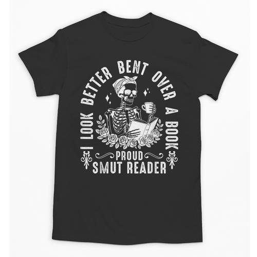 I Look Better Bent Over a Book Proud Smut Reader Skeleton Unisex T-Shirt - Bookorys UK