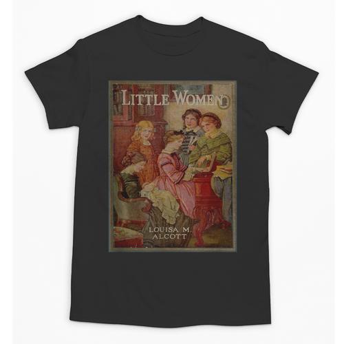 Louisa May Alcott Coming Of Age Novel Little Women Book Cover Small Unisex T-Shirt - Bookorys CA