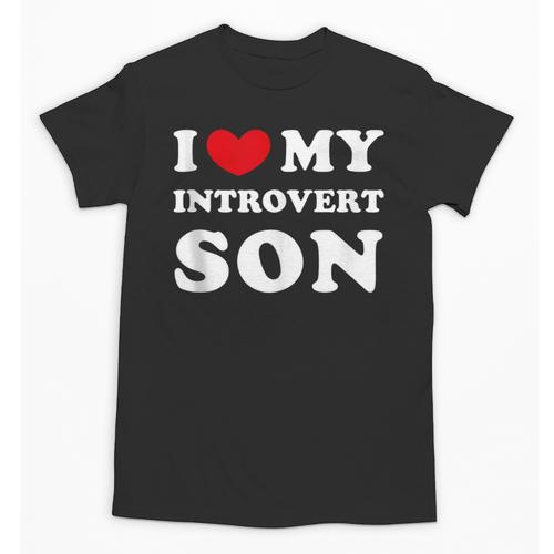 I Love My Introvert Son I Heart My Introvert Son Unisex T-Shirt - Raresse