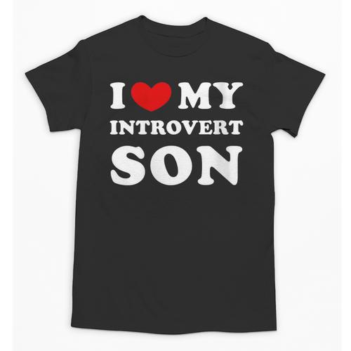 I Love My Introvert Son I Heart My Introvert Son Unisex T-Shirt - Raresse