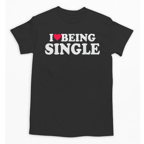 I Love Being Single Red Heart Anxious & Introvert Girl Club Unisex T-Shirt - Raresse