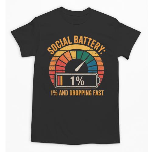 Low Social Battery Introvert Energy Unisex T-Shirt - Raresse