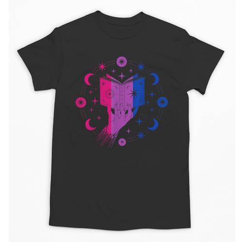 Magic Bi-Pride Book Of Cosmic Energy Unisex T-Shirt - Bookorys