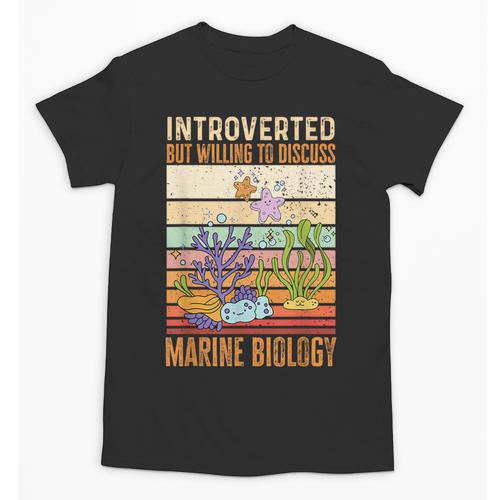 Marine Biology Ocean Introvert Marine Biologist Unisex T-Shirt - Raresse