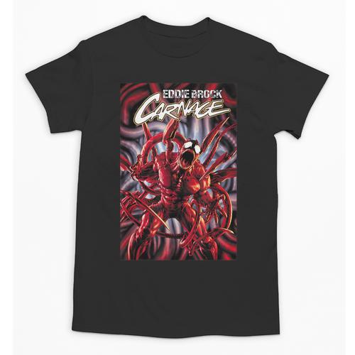 Marvel Spider-Man Eddie Brock Carnage Comic Book Cover Unisex T-Shirt - Bookorys