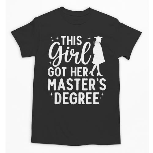 Masters Degree Art For Women Girls Masters Degree Graduation Unisex T-Shirt - Best Gift Smart