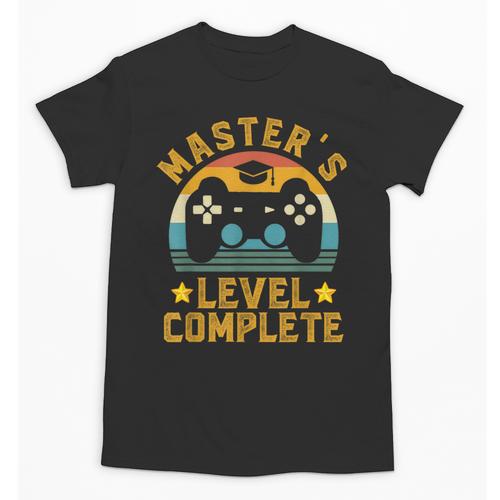 Master's Level Complete Vintage Video Gamer Graduation Unisex T-Shirt - Best Gift Smart