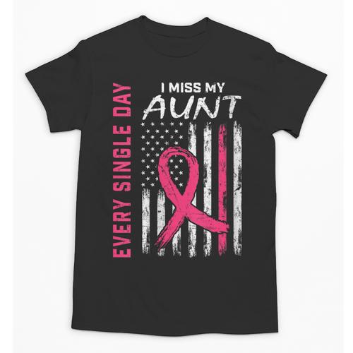 In Memory Of Aunt Breast Cancer Awareness Tshirt Tees Shirts Unisex T-Shirt - Easessy