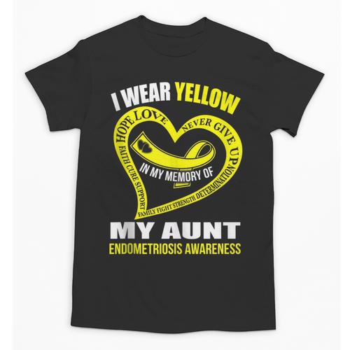 In My Memory Of My Aunt ENDOMETRIOSIS AWARENESS Unisex T-Shirt - Easessy