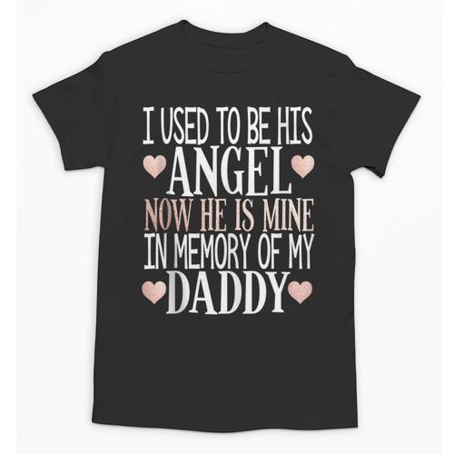 In Memory Dad Angel Daddy Guardian Heaven Memorial Father Unisex T-Shirt - Easessy