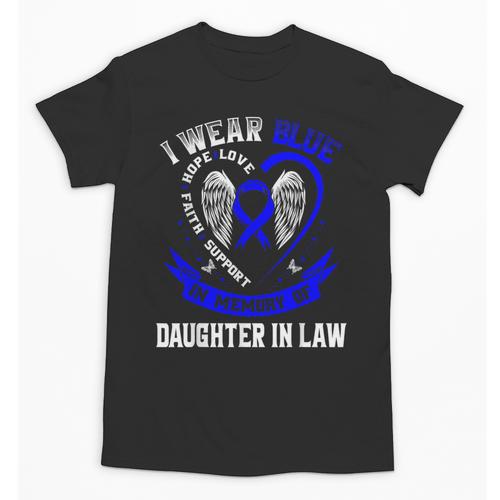 In Memory Of Daughter In Law Colon Cancer Awareness Shirts Unisex T-Shirt - Easessy