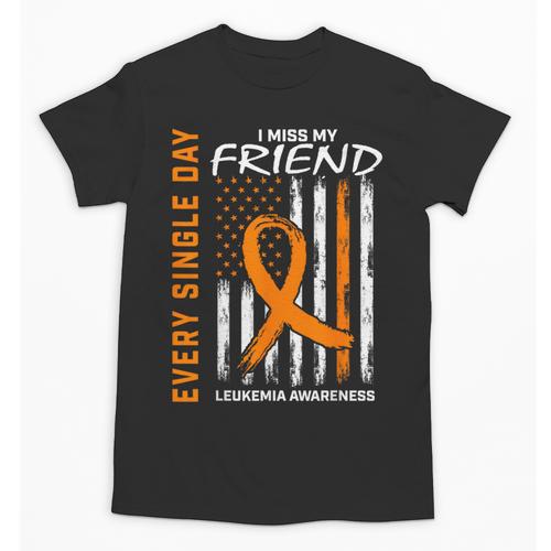 In Memory Of Friend Leukemia Awareness Products Flag Shirts Unisex T-Shirt - Easessy