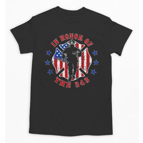 In Memory And Honor We Will Never Forget 343 Firefighter Unisex T-Shirt - Easessy