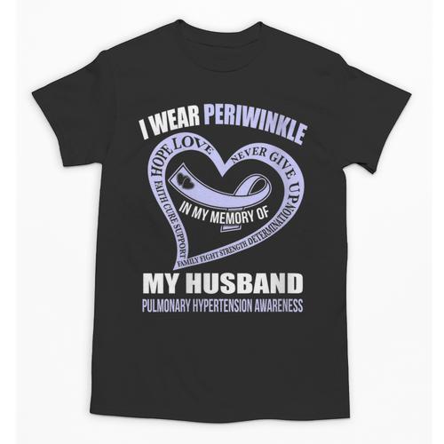 In My Memory Of My Husband PULMONARY HYPERTENSION AWARENESS Unisex T-Shirt - Easessy