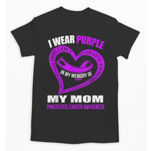 In My Memory Of My Mom PANCREATIC CANCER AWARENESS Unisex T-Shirt - Easessy