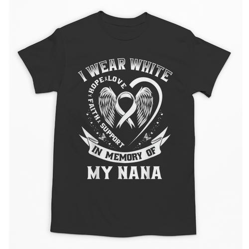 In Memory Of My Nana Lung Cancer Awareness Graphic Unisex T-Shirt - Easessy