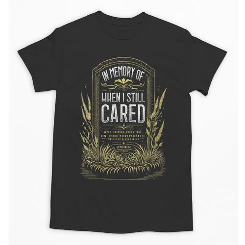 In Memory Of When I Still Cared Halloween Gravestone Unisex T-Shirt - Easessy