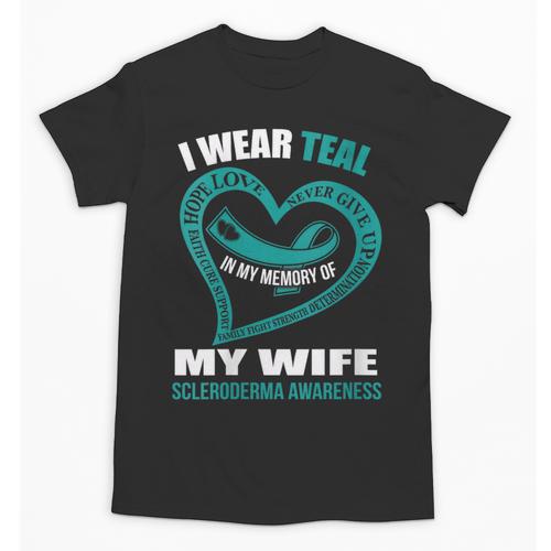 In My Memory Of My Wife SCLERODERMA AWARENESS Unisex T-Shirt - Easessy