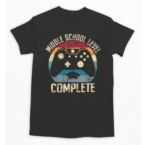 Middle School Level Complete Gamer Class Of 2024 Graduation Unisex T-Shirt - Best Gift Smart