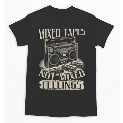 Mixed Tapes Not Feelings Nostalgia Retro Cassette Tape Unisex T-Shirt - Figerry