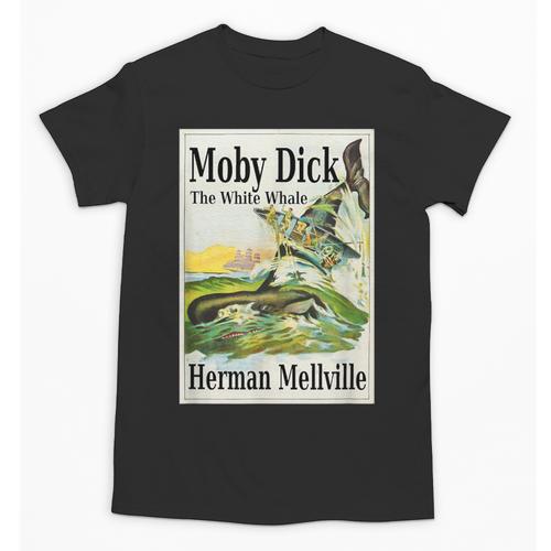 Moby Dick Book Cover Illustration Unisex T-Shirt - Bookorys