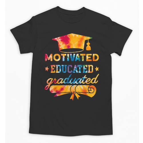 Motivated Educated Graduated Graduation Unisex T-Shirt - Best Gift Smart