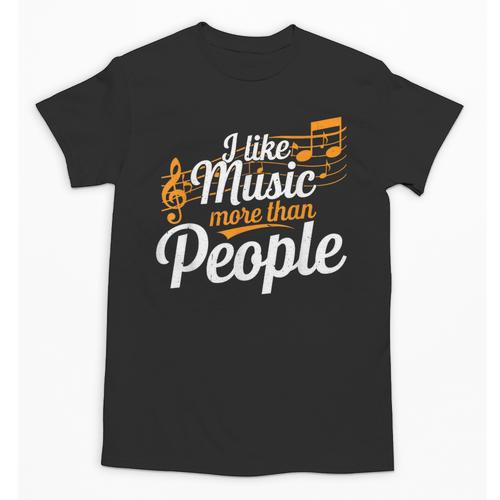 I Like Music More Than People Fan Introvert Unisex T-Shirt - Raresse