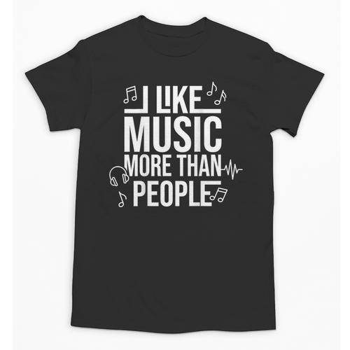 I Like Music More Than People Music Lover & Introvert Unisex T-Shirt - Raresse