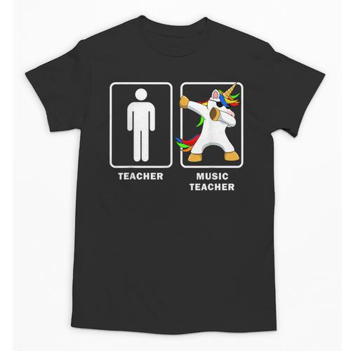 Music Teacher Dabbing Unicorn Graduation Shirt Unisex T-Shirt - Best Gift Smart