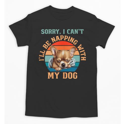 Napping Chihuahua Dog Breed Sleeping Pet Pup Introvert Unisex T-Shirt - Raresse