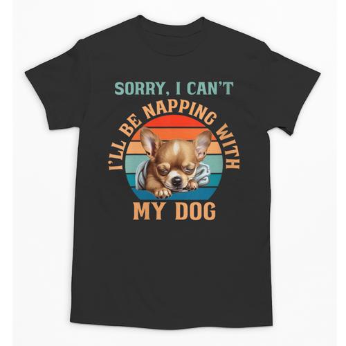 Napping Chihuahua Dog Breed Sleeping Pet Pup Introvert Unisex T-Shirt - Raresse