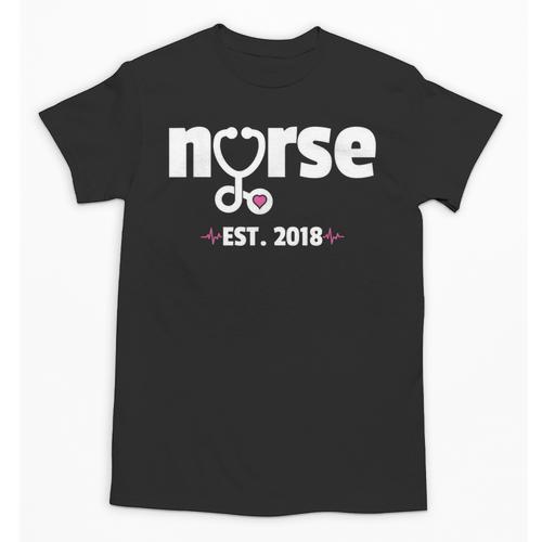 New Nurse Est 2018 Nursing School Graduation Unisex T-Shirt - Best Gift Smart