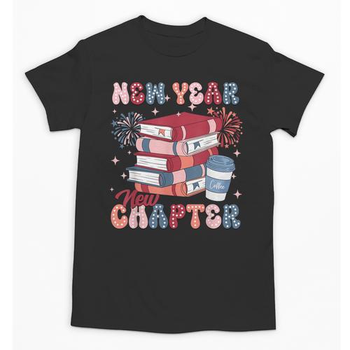 New Year New Chapter Happy New Year 2025 Book Lover Unisex T-Shirt - Bookorys