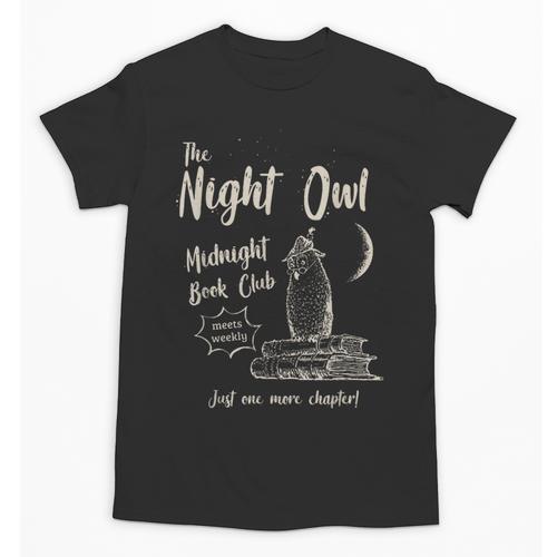 Night Owl Book Club Bookish Book Lover Tee Unisex T-Shirt - Bookorys CA