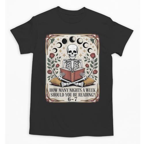 How Many Nights Reading Meme 6 7 Book Lover Unisex T-Shirt - Bookorys AU