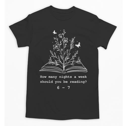 How Many Nights a Week Should You Be Reading 67 Meme Book Unisex T-Shirt - Bookorys AU