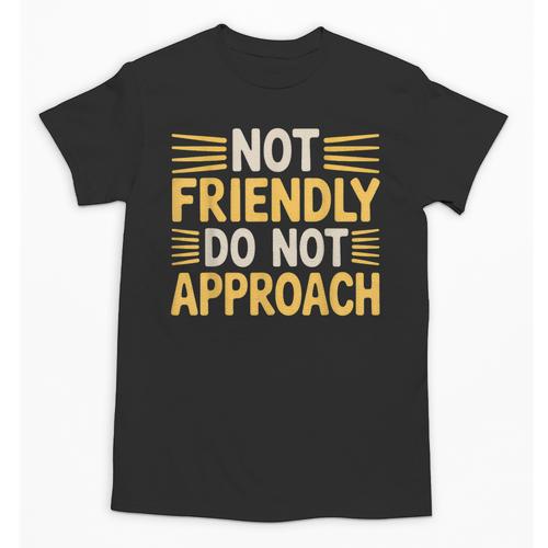Not Friendly Do Not Approach Introvert Antisocial Unisex T-Shirt - Raresse