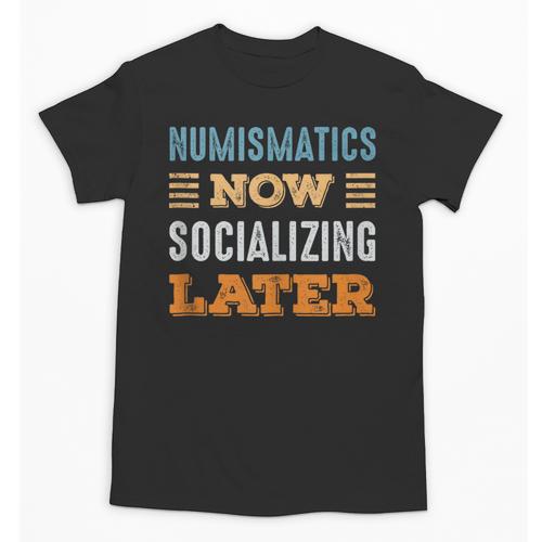 Numismatics Now Minimal Socializing Introvert Vintage Unisex T-Shirt - Raresse