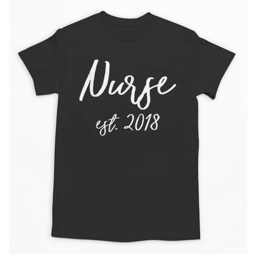 NURSE EST 2018 New Nursing School Graduation Shirt Unisex T-Shirt - Best Gift Smart