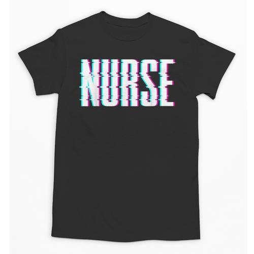 Nurse Glitch Aesthetic Graduation Nurse Glitch Graphic Art Unisex T-Shirt - Best Gift Smart