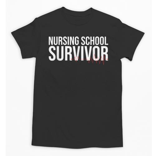 Nursing School Survivor- For Nurses-RN Graduation Unisex T-Shirt - Best Gift Smart