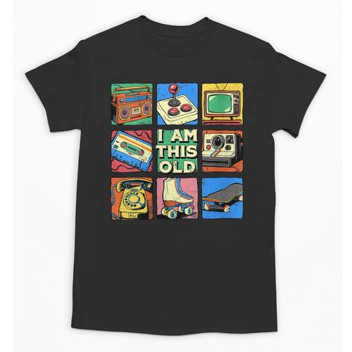 I Am This Old Retro Vintage Nostalgia 80s 90s Cassette Tape Unisex T-Shirt - Figerry