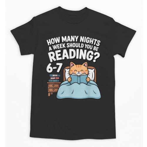 Orange Cat Reading Book 67 Six Seven Meme Unisex T-Shirt - Bookorys AU