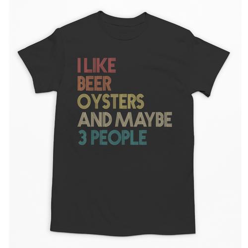 Oysters And Beer Lovers Introvert Quote Vintage Retro Unisex T-Shirt - Raresse